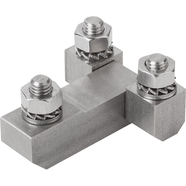 Square Hinge Long Version W Fastening Nut D1=M06, Stainless Steel 1.4305, B=40, 2, A=45, A1=30, A2=10